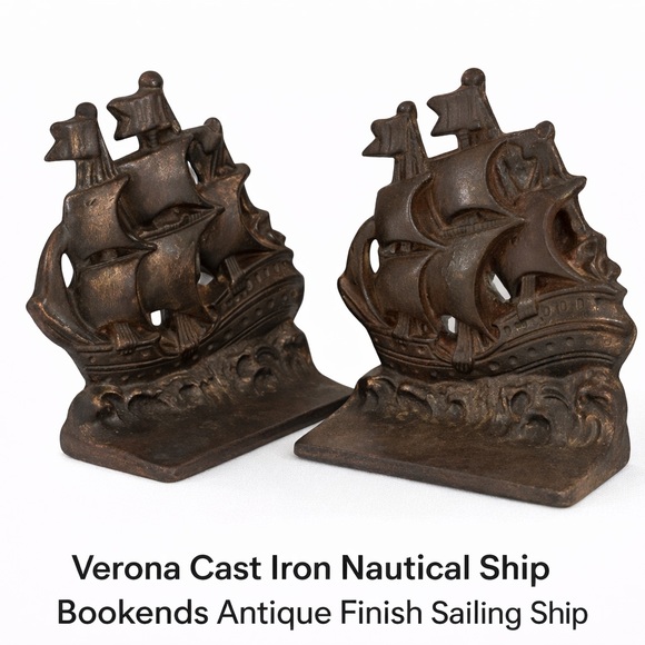 Other - Vintage Ship Bookends